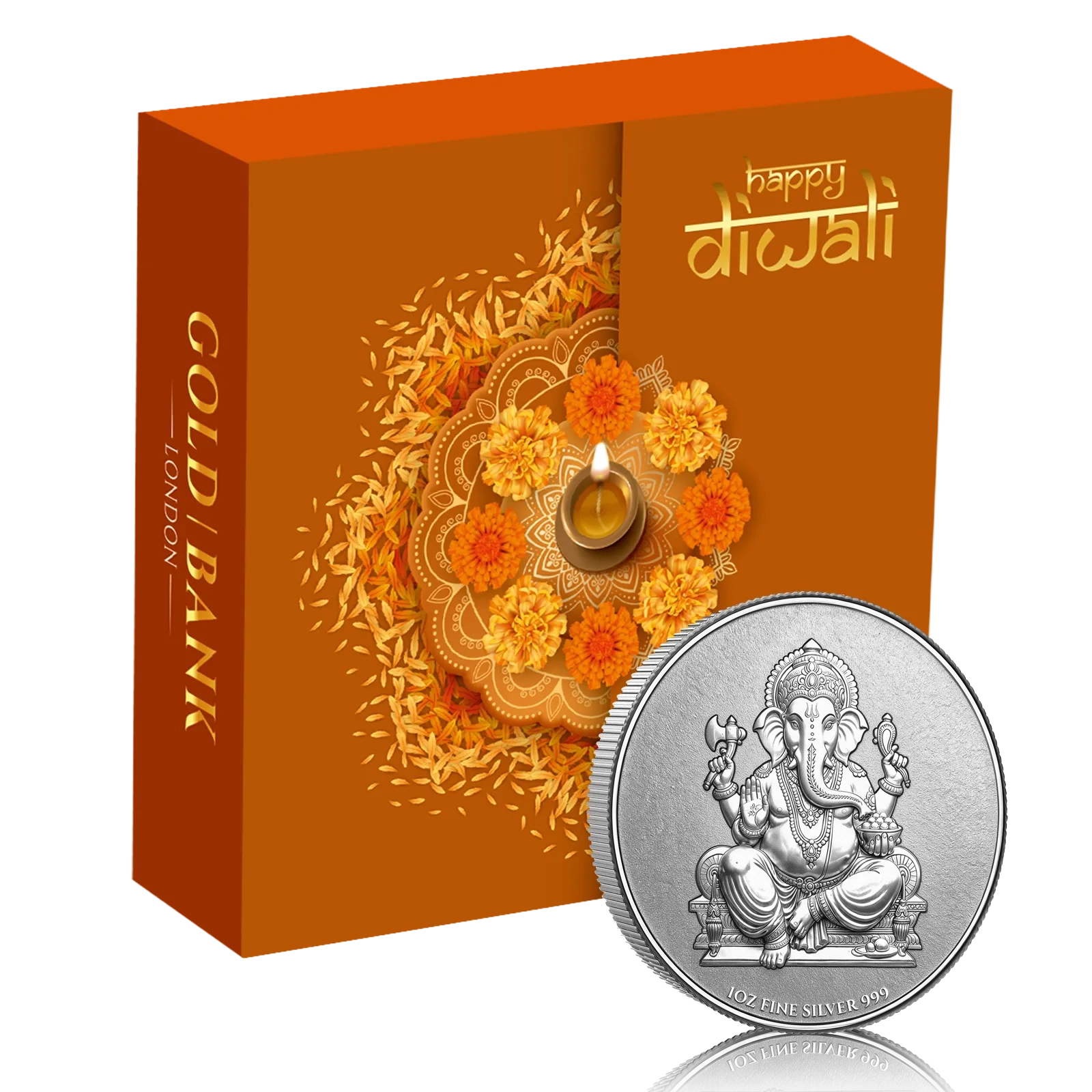 10g Silver Gold Bank Happy Diwali Ganesha (Box Set)