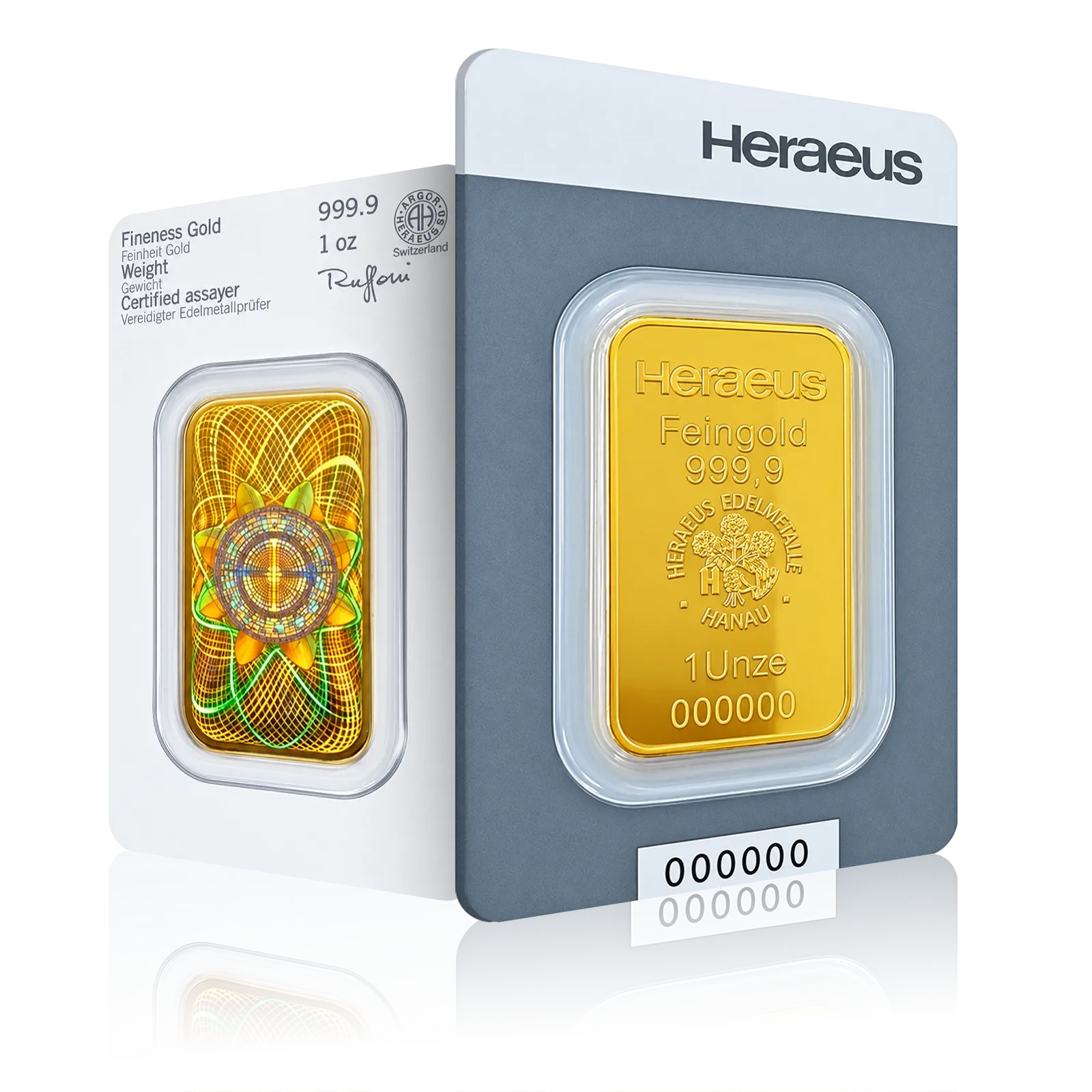 1oz Heraeus Investment Gold Bar