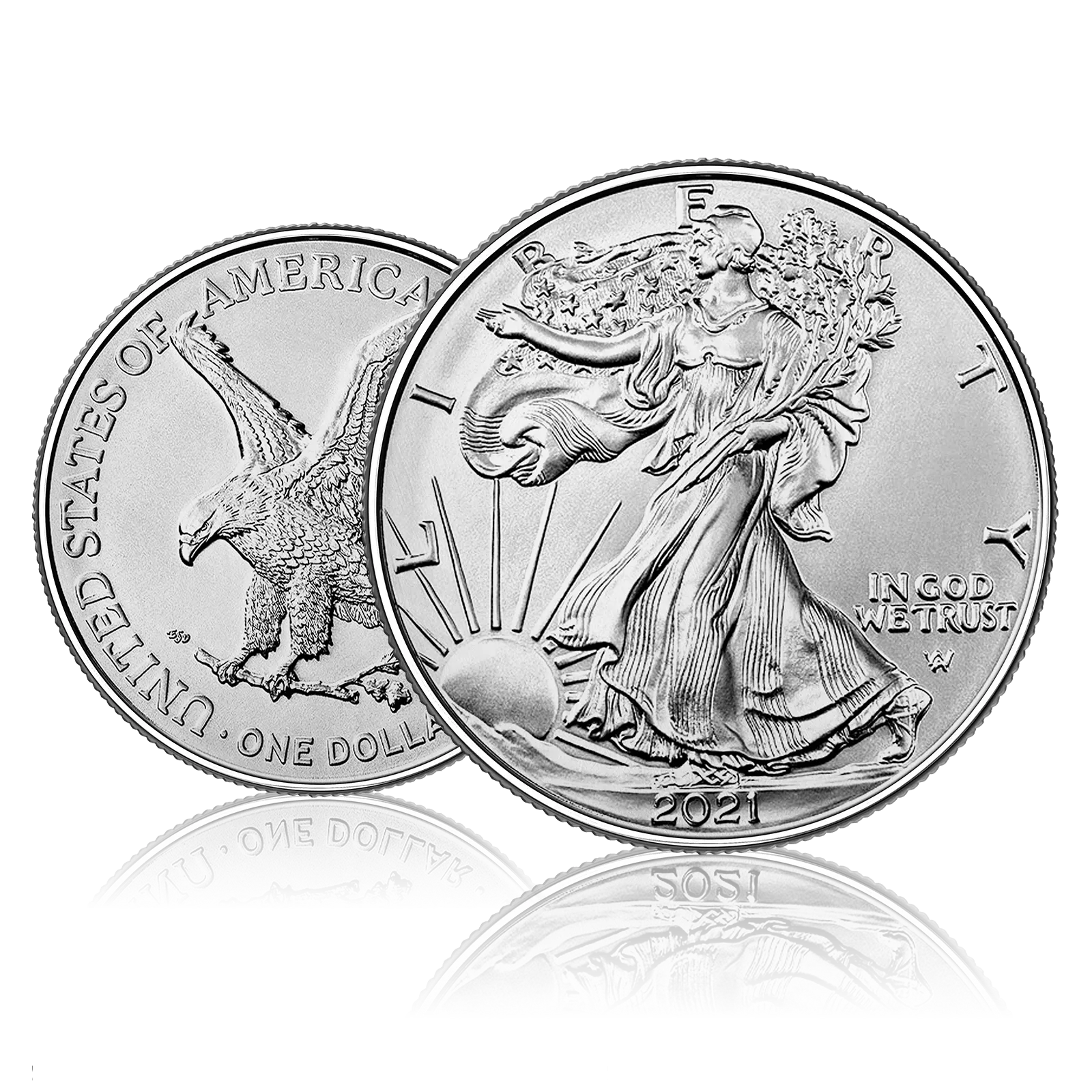 1oz Silver US Eagle Tube of 20 Coins (2021) 4