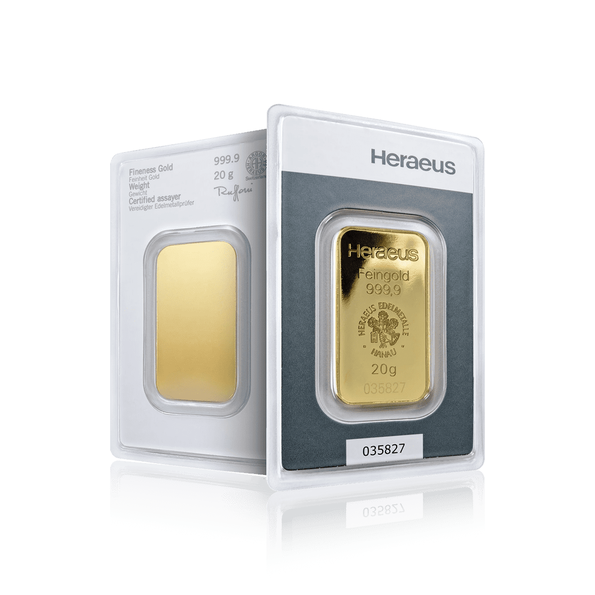 20g Heraeus Investment Gold Bar (999.9)
