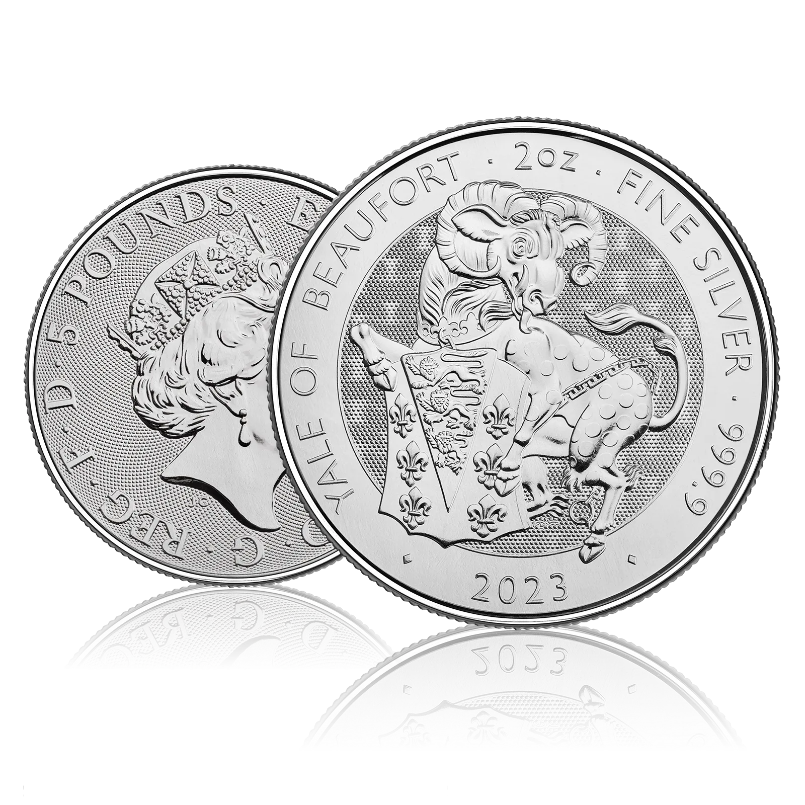 2oz Silver Tudor Beast Yale of Beaufort Tube Of 10 (2023) 4