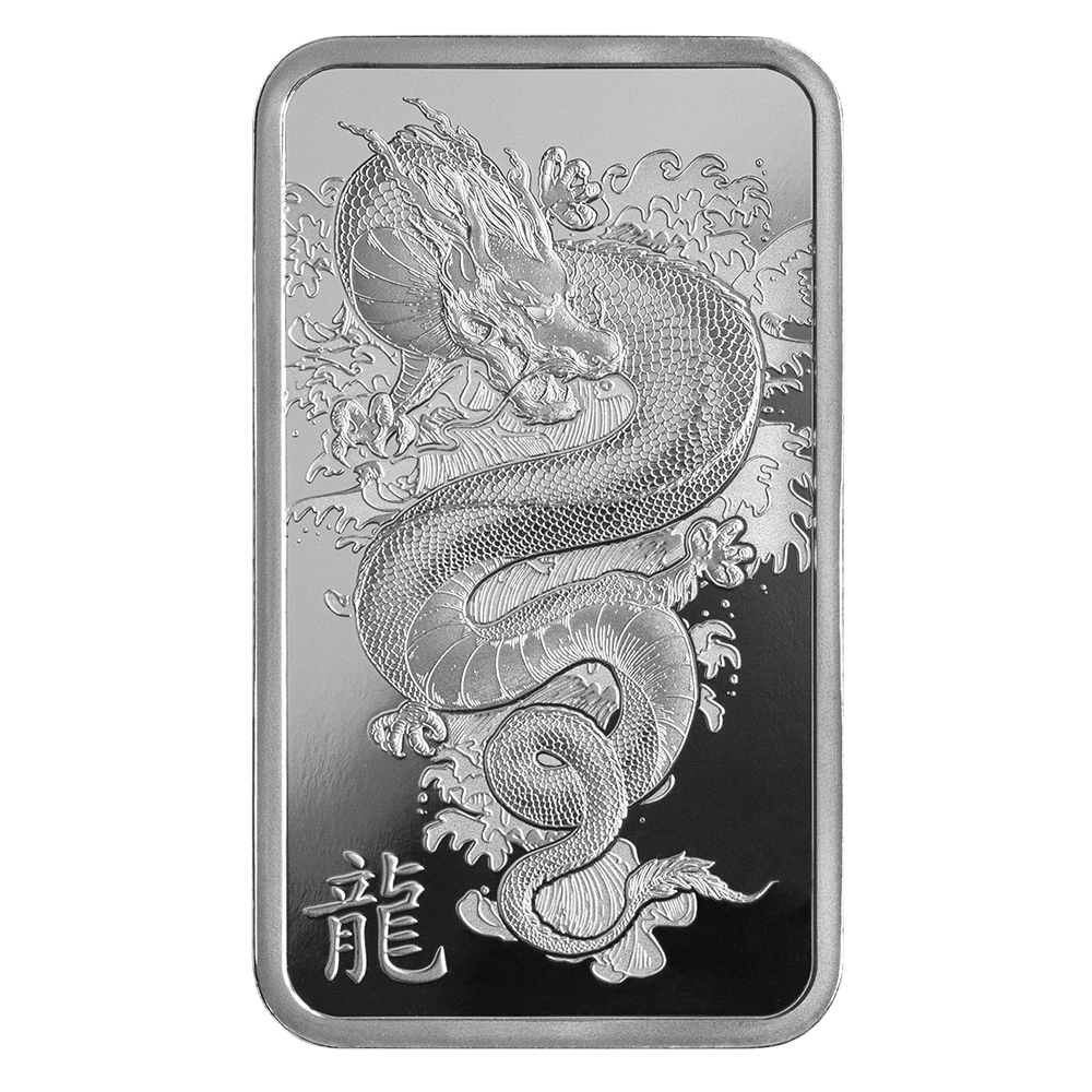 1oz Silver PAMP Lunar Legends Azure Dragon (2024) 4