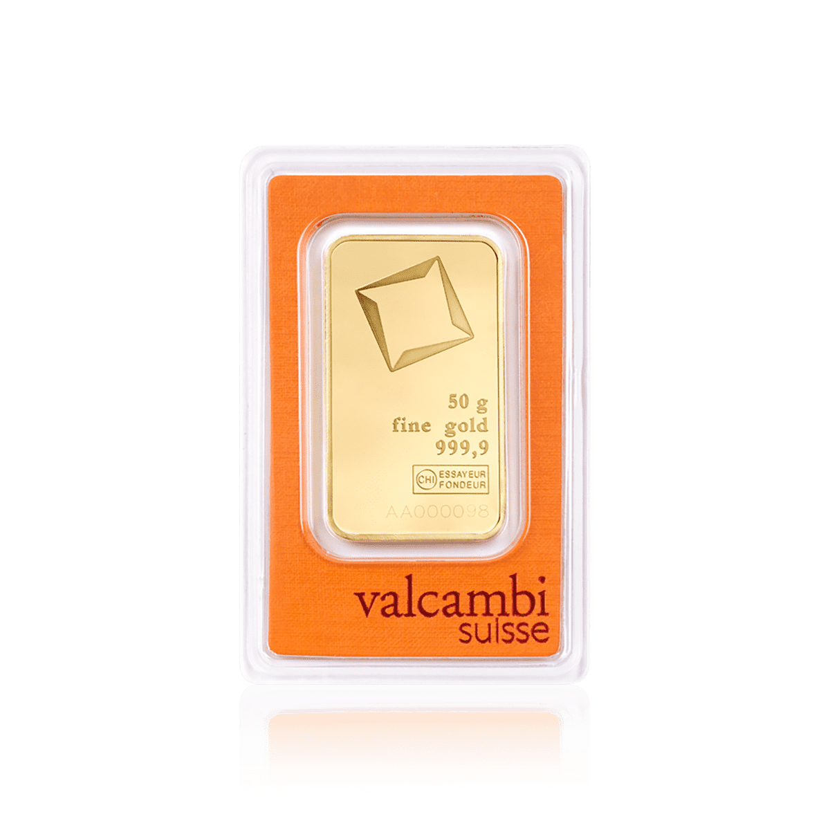 50g Valcambi Investment Gold Bar (999.9) 2