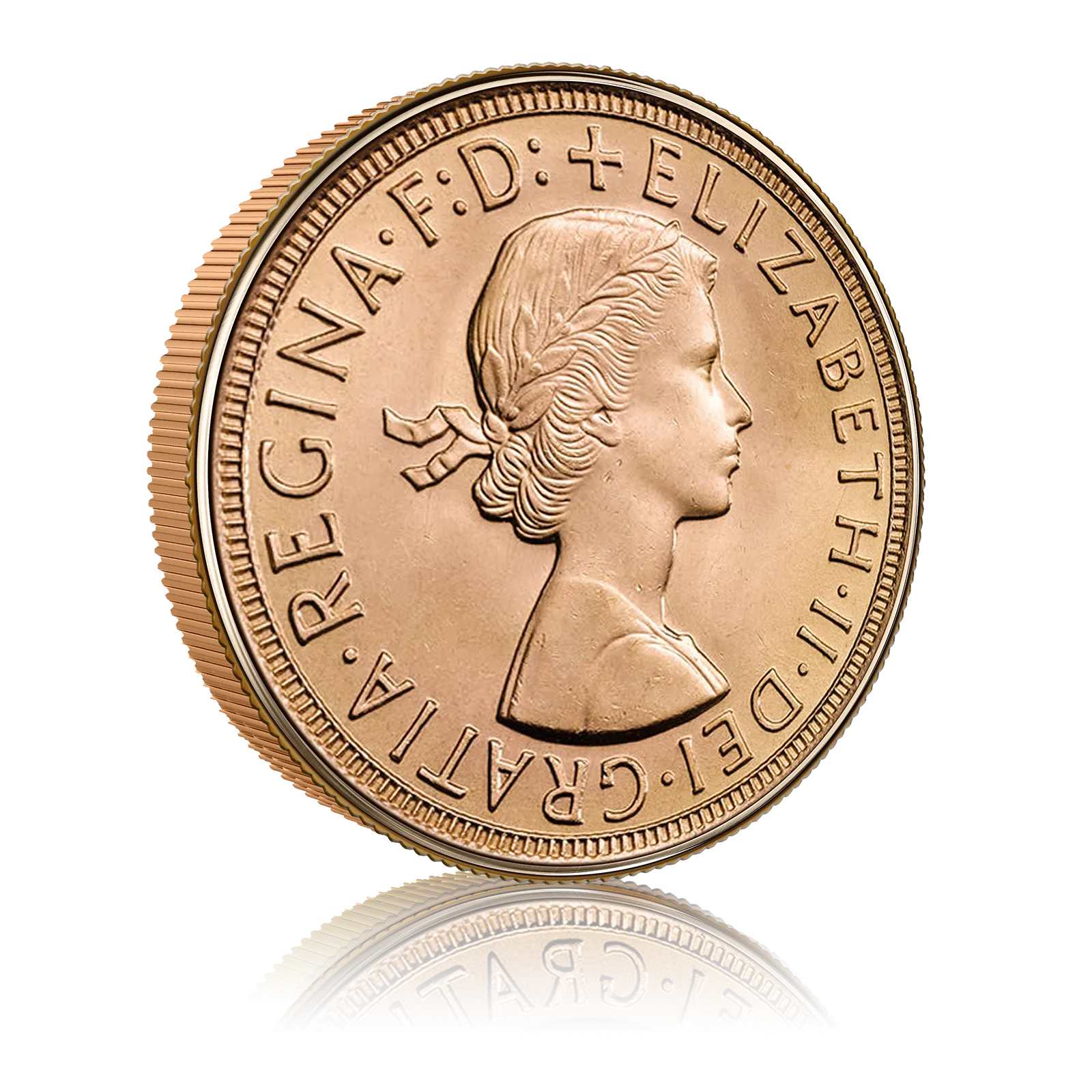 Half Gold Sovereign Queen Elizabeth Young Head (1957-1968) 4