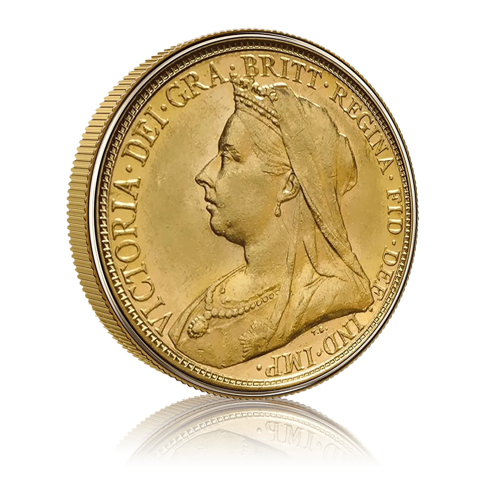 Half Gold Sovereign Queen Victoria Veil Head (1893-1901) 4