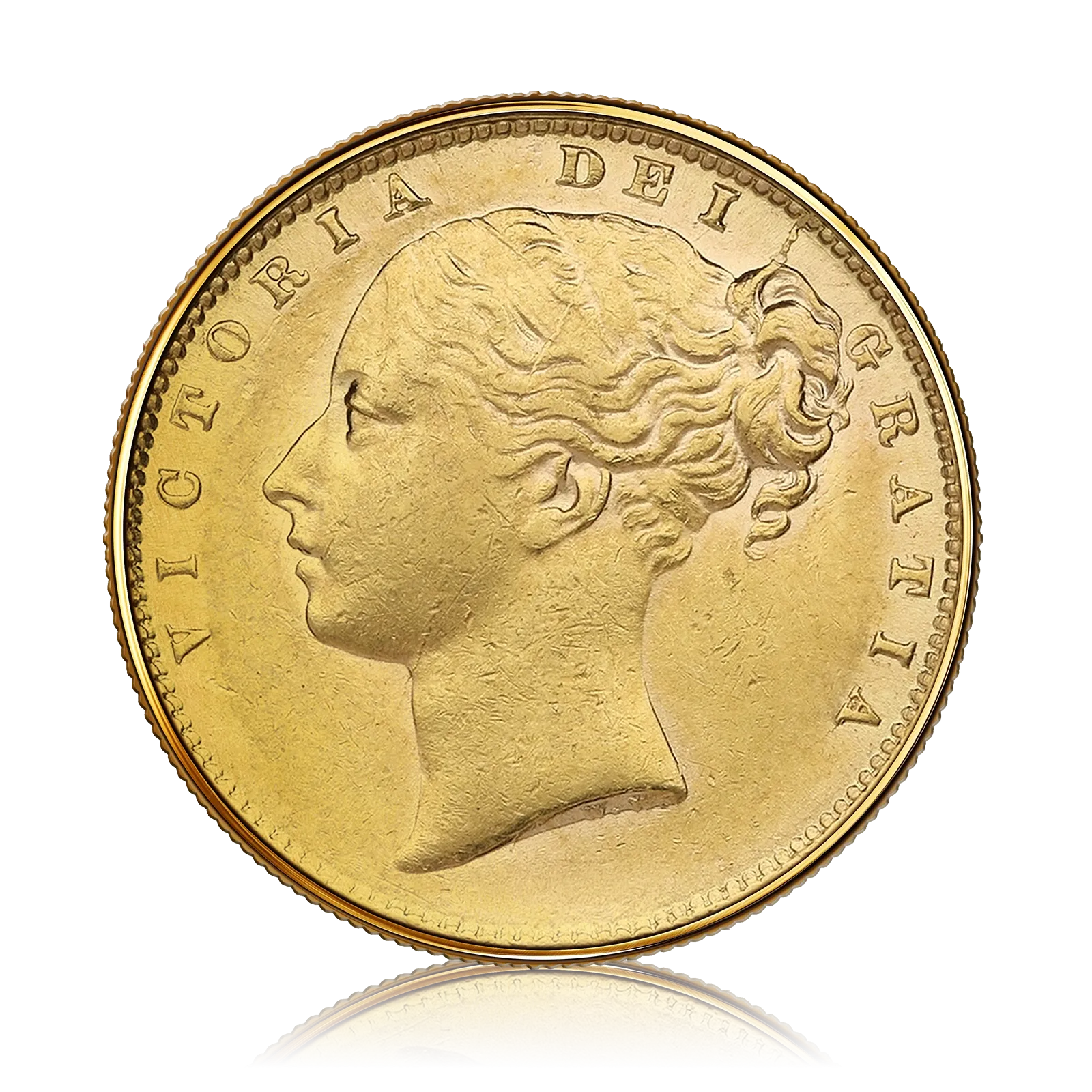 Half Gold Sovereign Queen Victoria Young Head Shield Back (1838-1887)