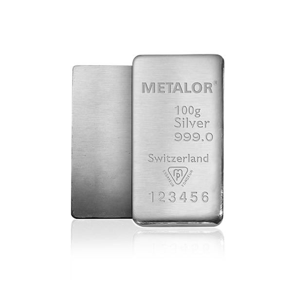 100g Metalor Investment Silver Bar (999.9)