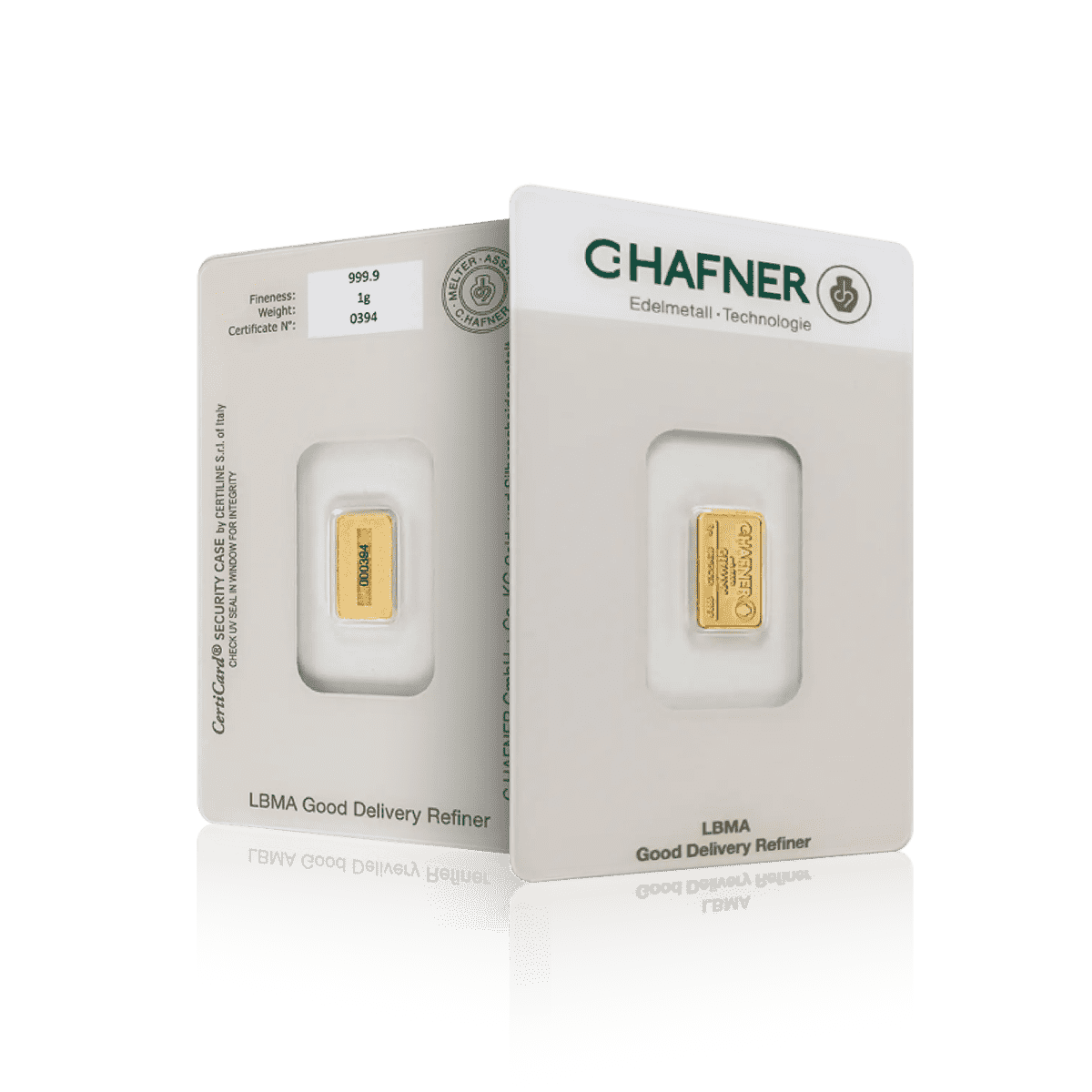 1g Chafner Investment Gold Bar (999.9)