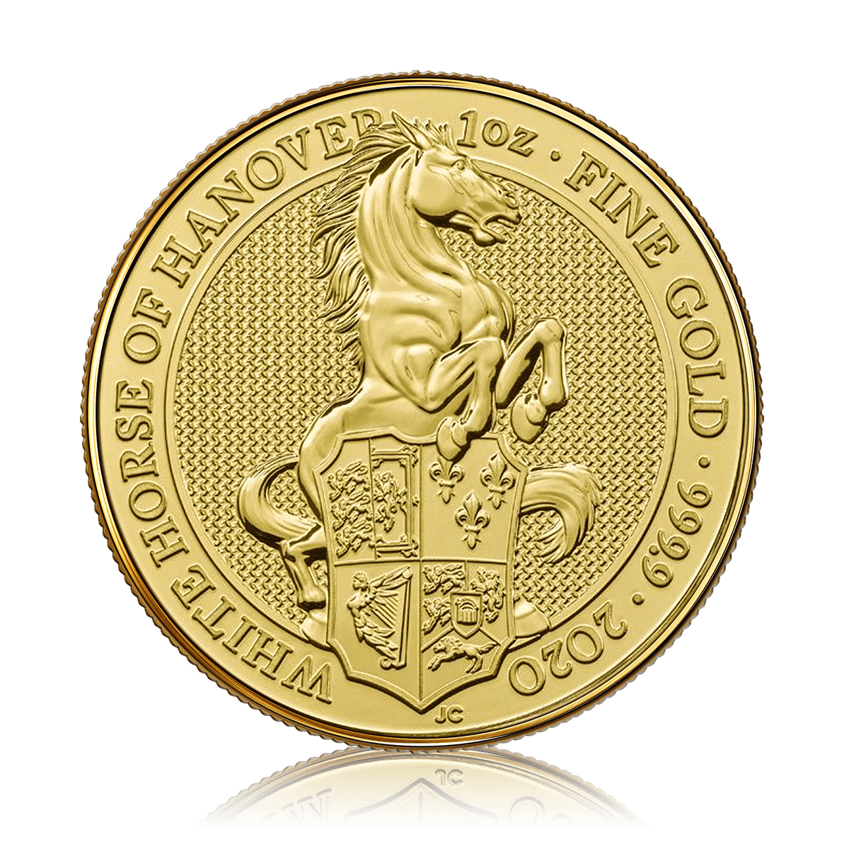 1/4 oz Gold Queen's Beast White Horse Of Hanover (2020)