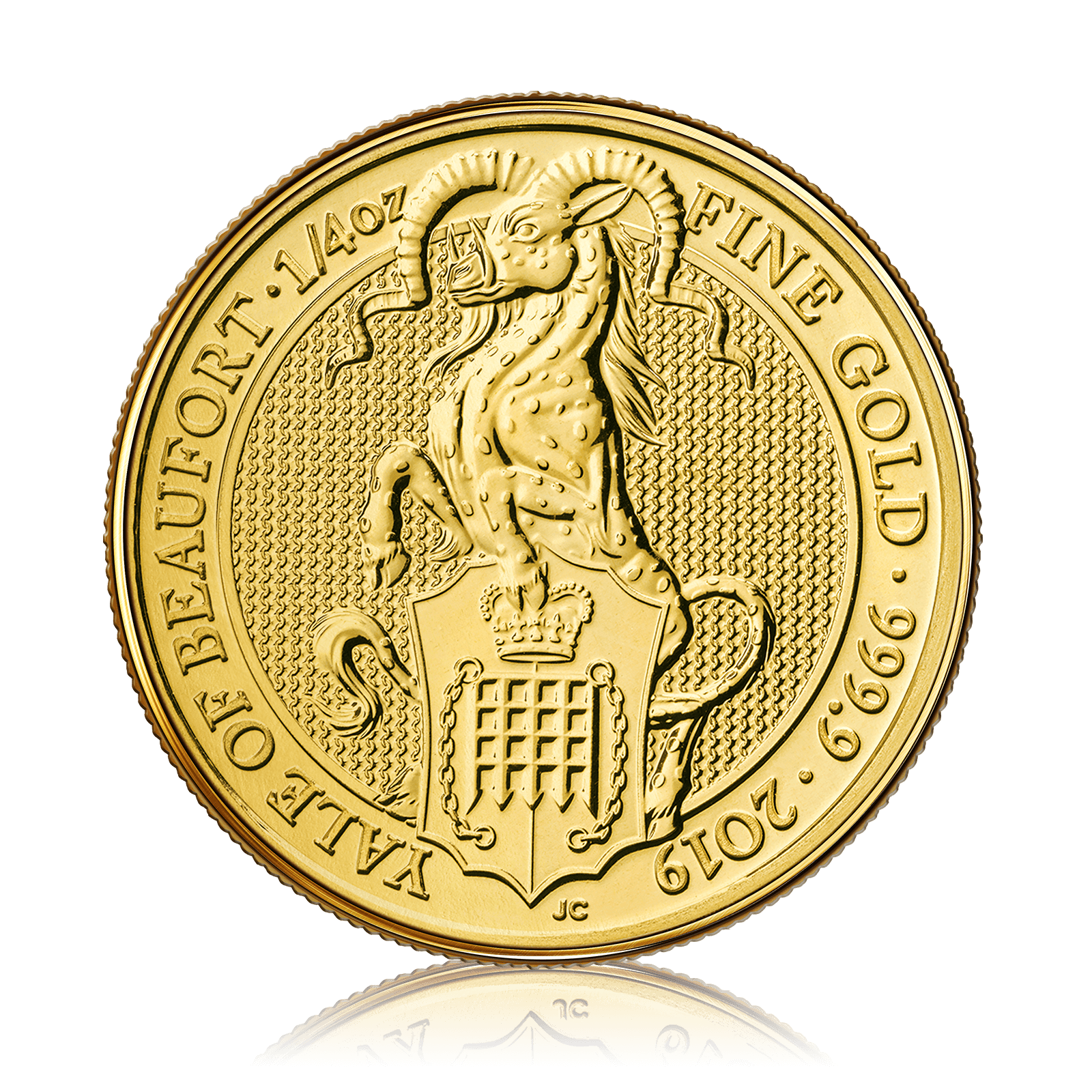 1/4oz Gold Queen's Beast Yale Of Beaufort (2019)