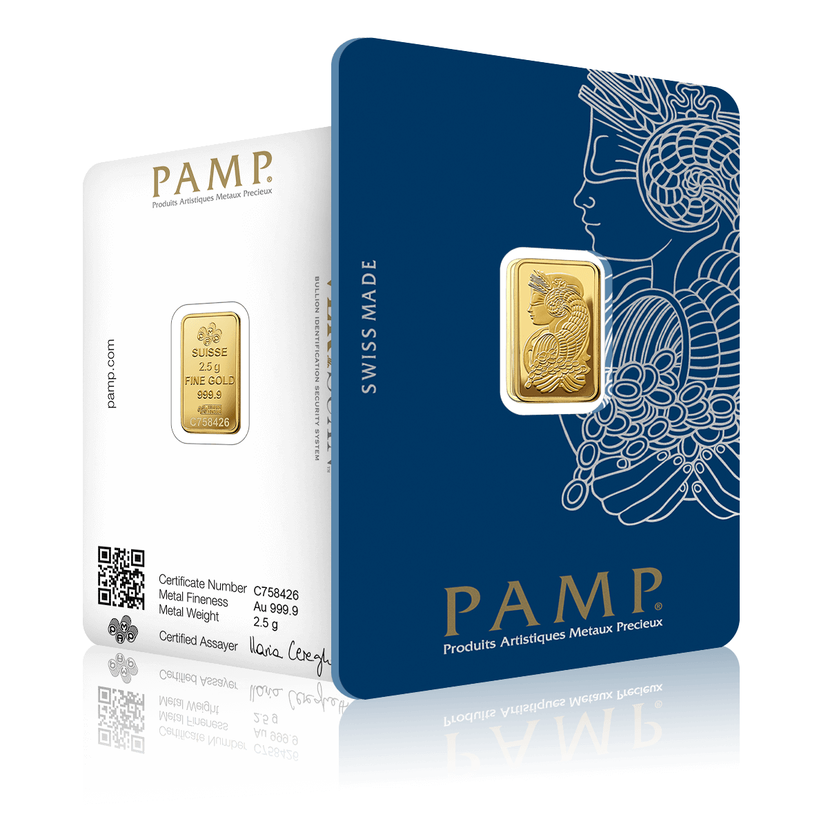 2.5g PAMP Lady Fortuna Gold Bar