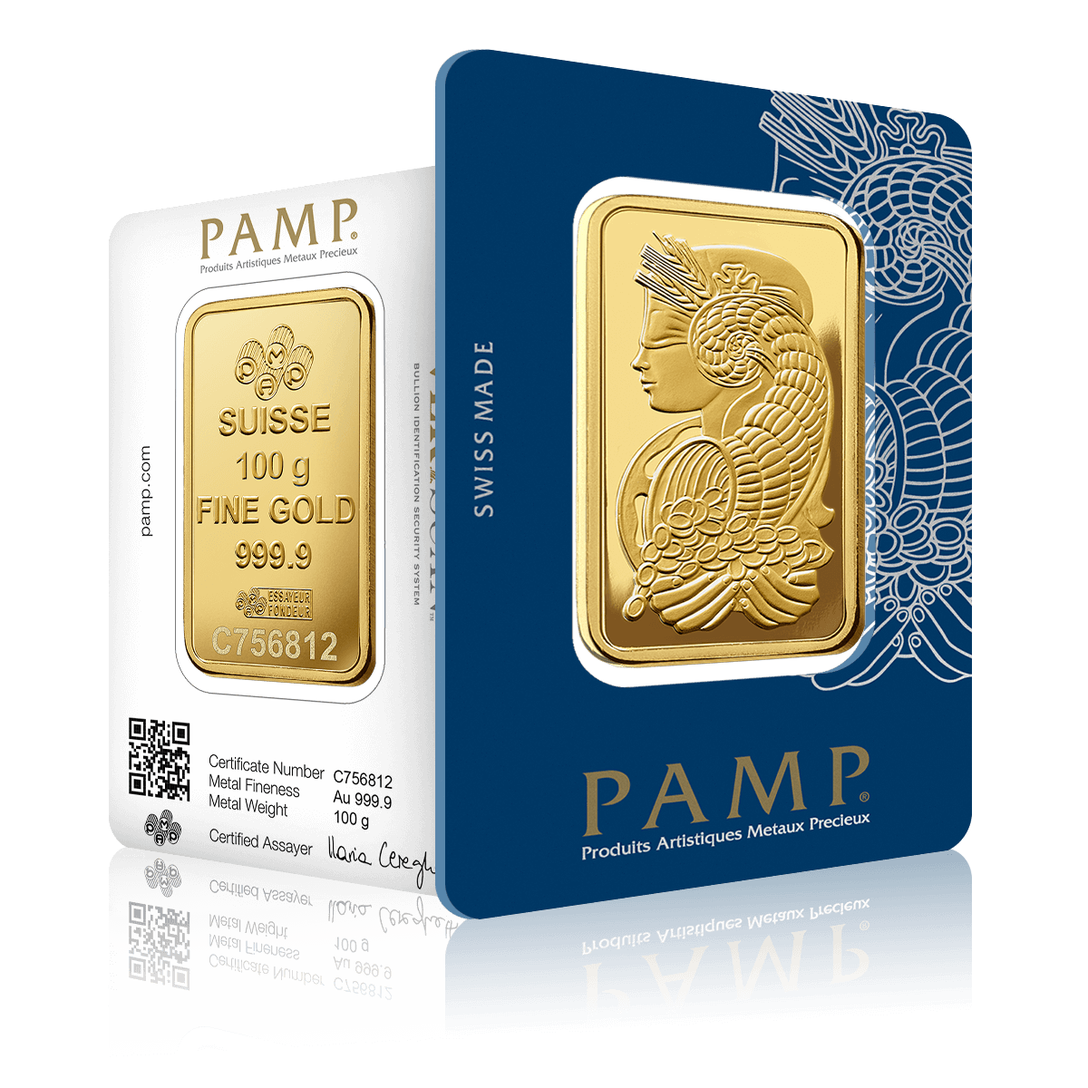 100g PAMP Lady Fortuna Gold Bar