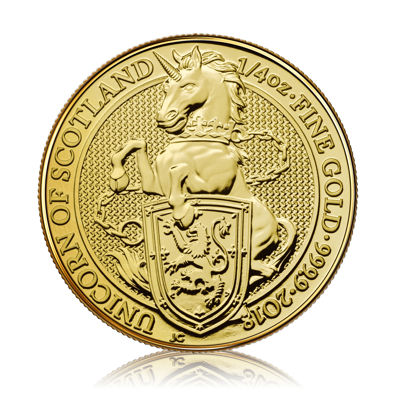 1/4oz Gold Queens Beast Unicorn of Scotland (2018)