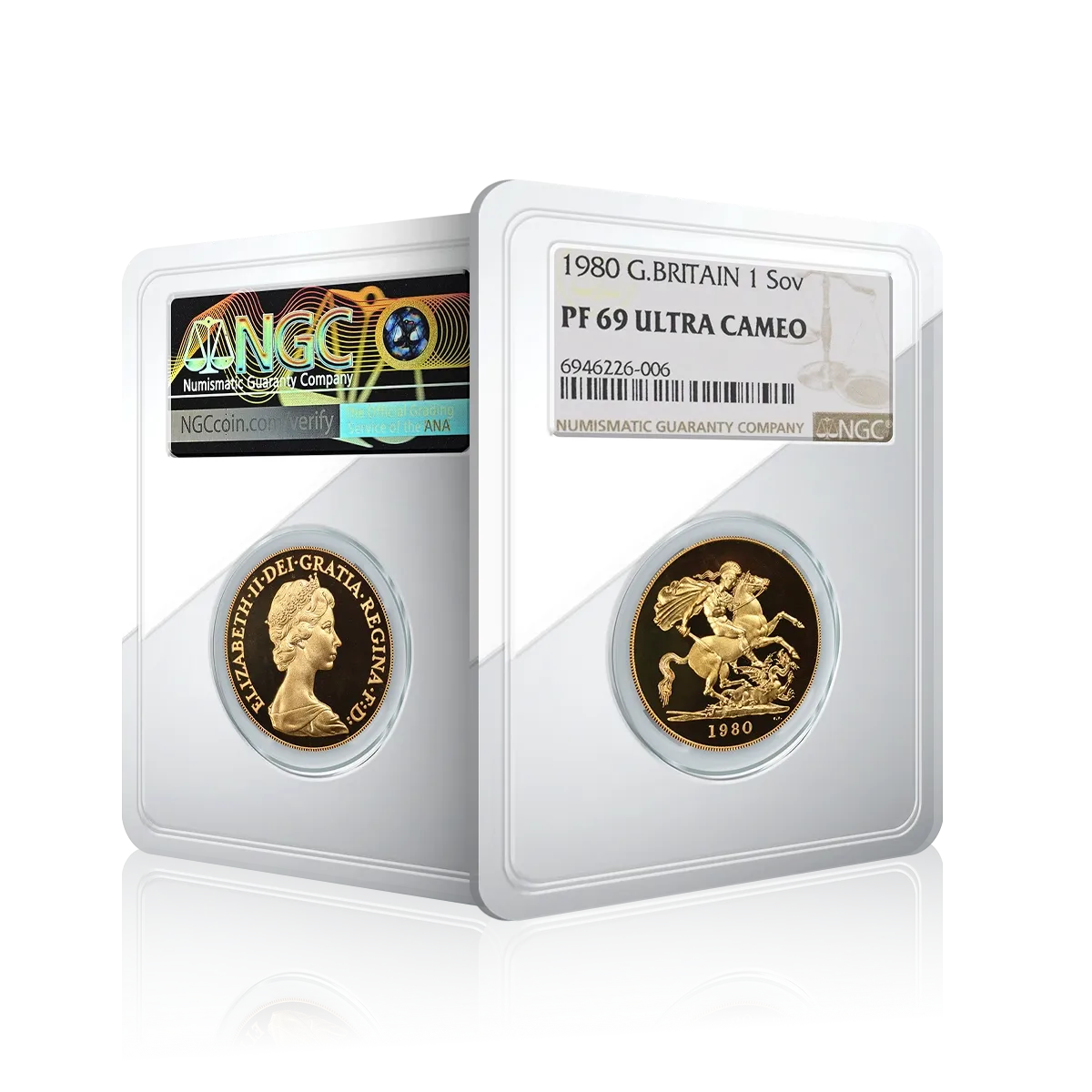Gold Sovereign Queen Elizabeth ll NGC- PF69 Ultra Cameo (1980