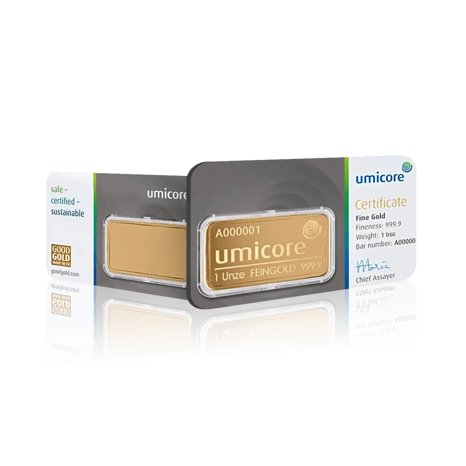 1oz Umicore Investment Gold Bar 
