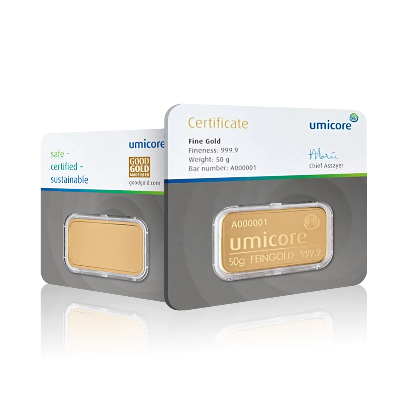 50g Umicore Investment Gold Bar