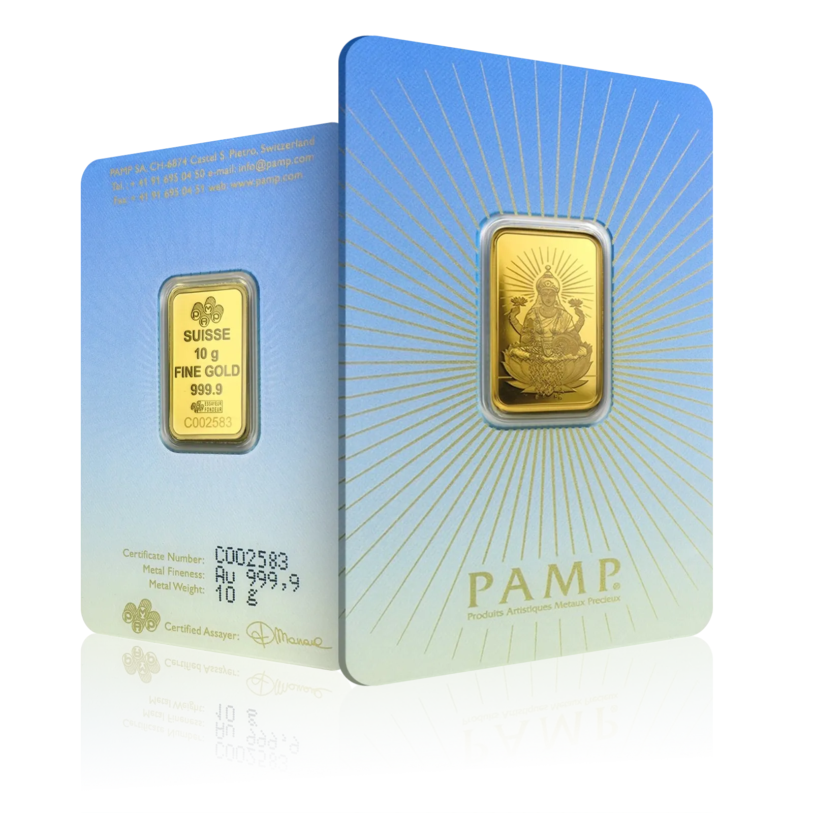 10g PAMP 'Faith' Lakshmi Gold Bar (999.9)
