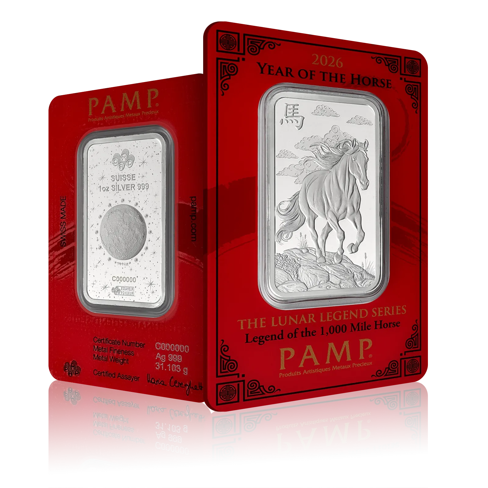 1oz Silver PAMP Lunar Legends 1000 Mile Horse (2026)