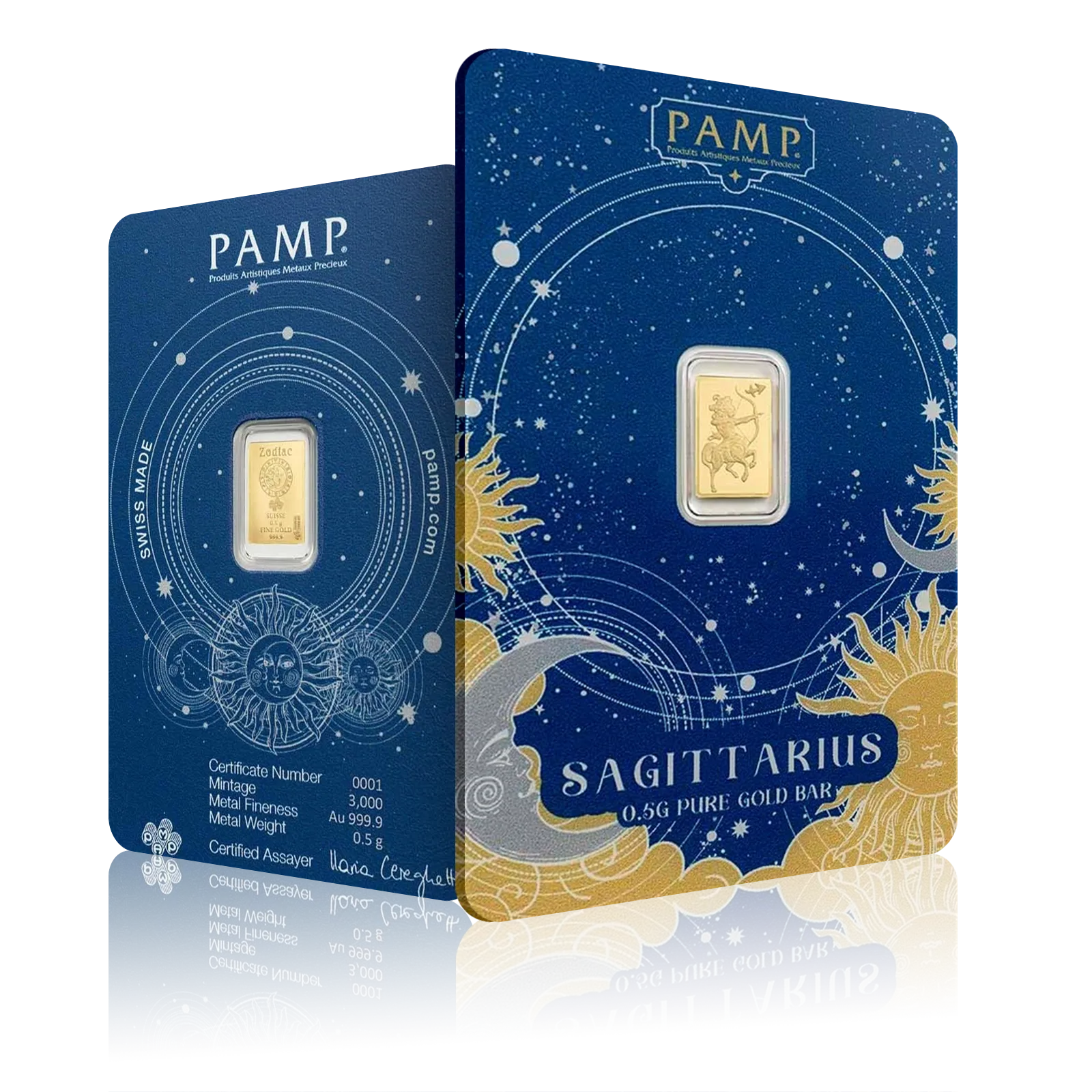 0.5g PAMP Zodiacs Sagittarius Gold Bar