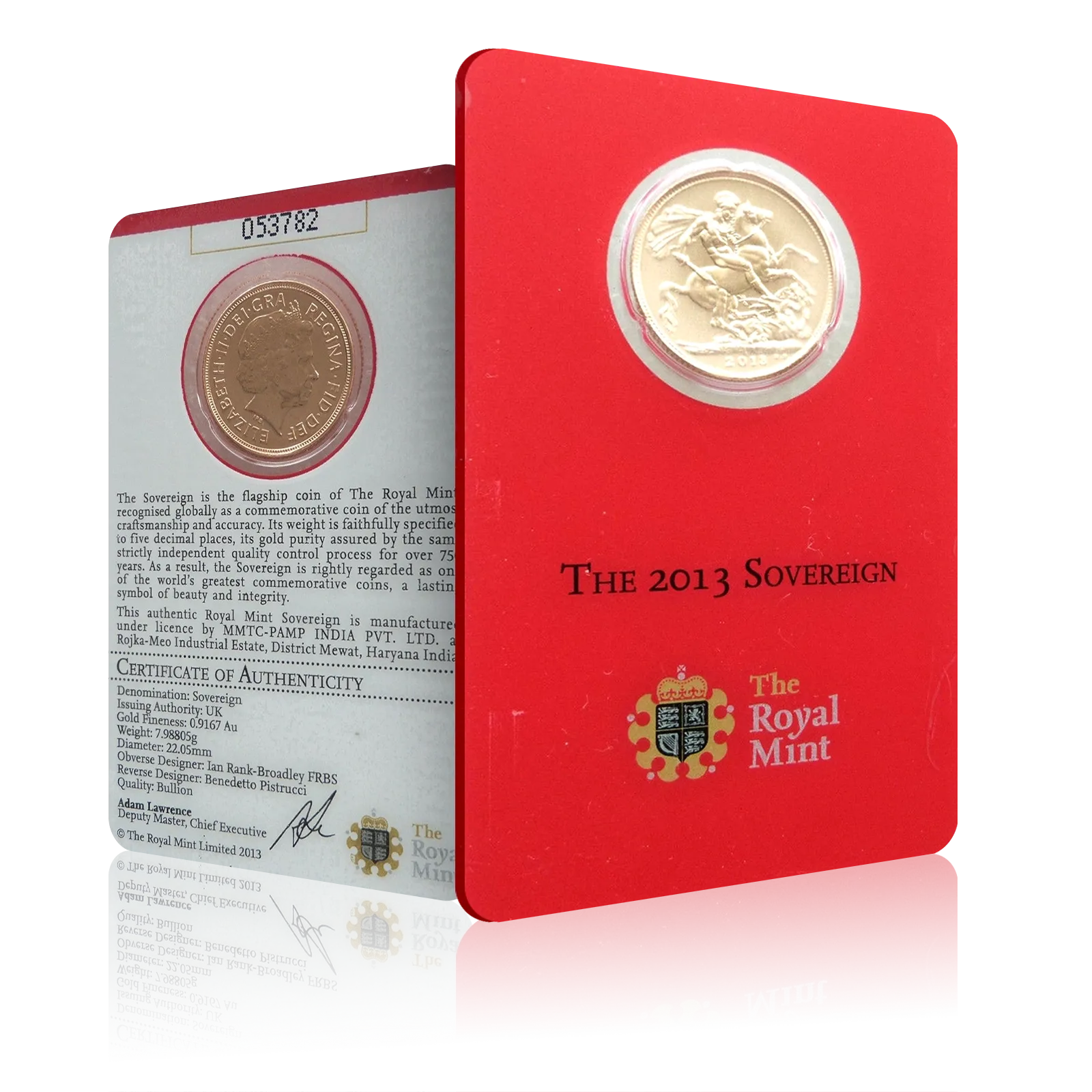Gold Sovereign Queen Elizabeth II Fifth Portrait (2013)
